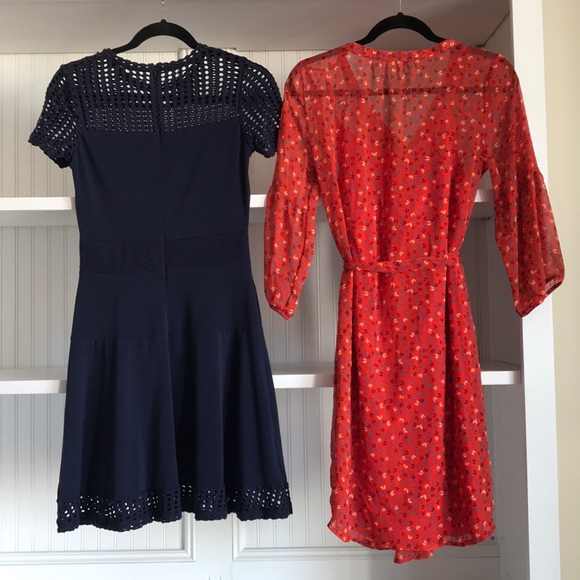 Fall Women’s Medium Dresses Navy & Coral Summer - Picture 2 of 13